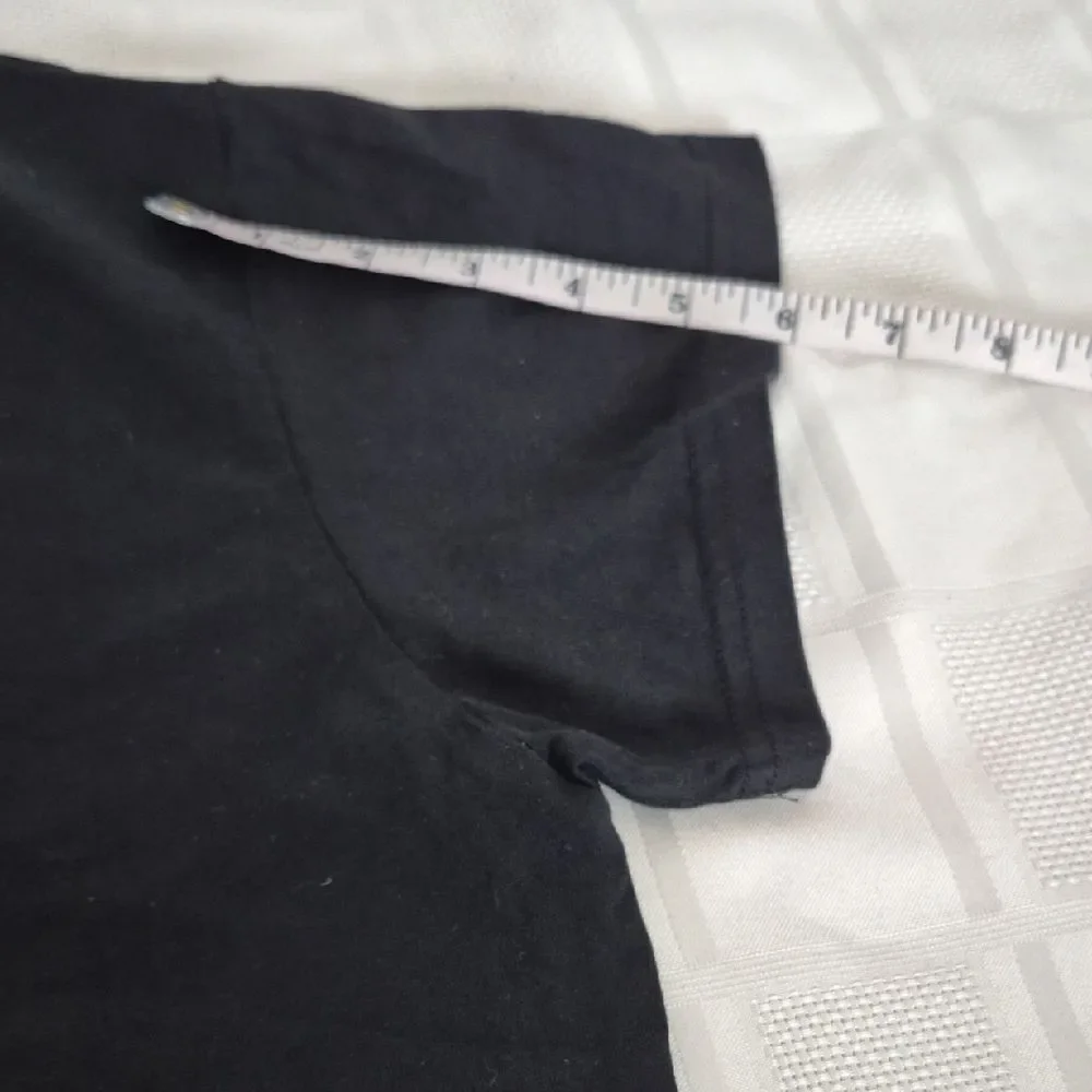 Women's Classic Black Short Sleeve Cotton Tee - Picture 9 of 16